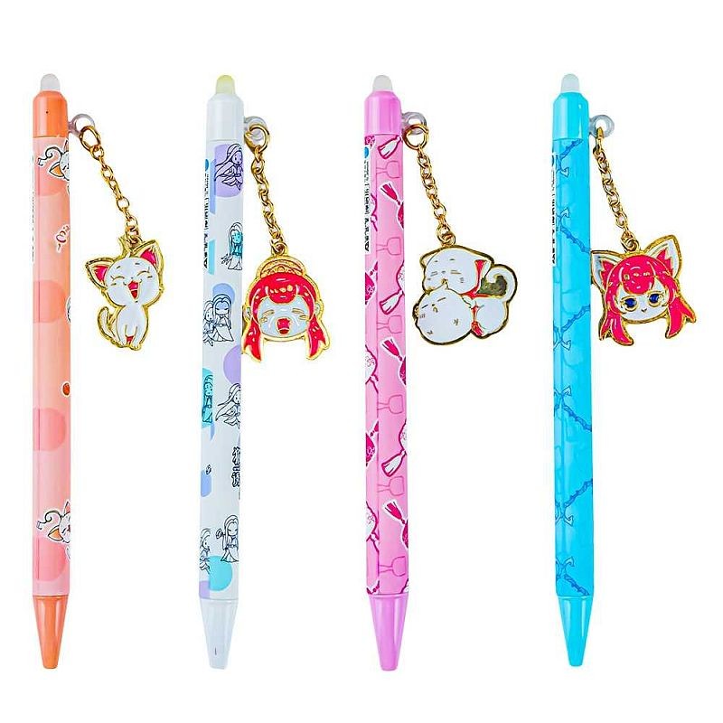 Pix cu cerneala termosensibila, breloc animalute, varf retractabil 0.38 mm, cu radiera de sters - imagine 7